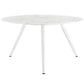 Modway Lippa 54" Round Artificial Marble Dining Table with Tripod Base in White | Dining Tables | Modishstore-2