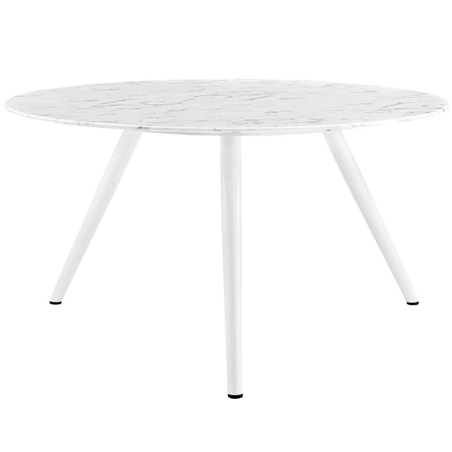 Modway Lippa 54" Round Artificial Marble Dining Table with Tripod Base in White - EEI-2526 | Dining Tables | Modishstore - 2