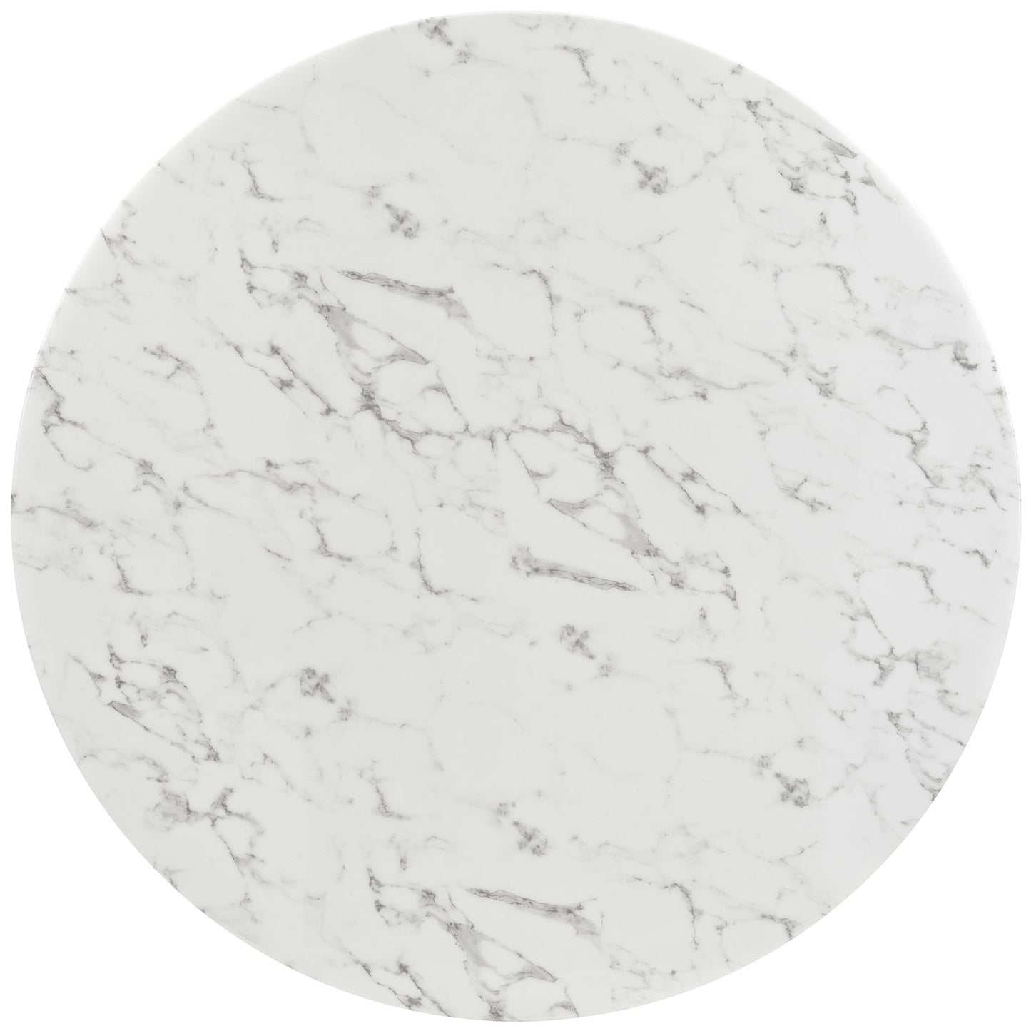 Modway Lippa 54" Round Artificial Marble Dining Table with Tripod Base in White - EEI-2526 | Dining Tables | Modishstore - 3