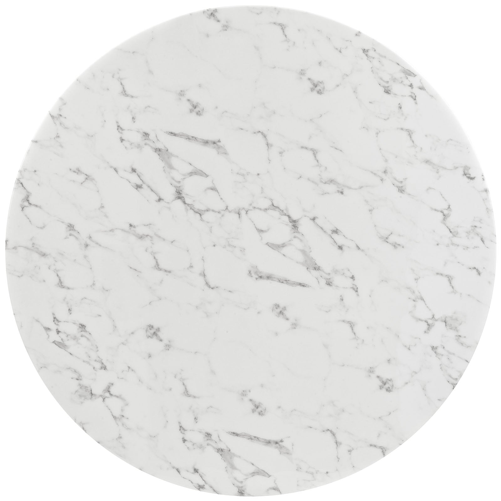 Modway Lippa 54" Round Artificial Marble Dining Table with Tripod Base in White - EEI-2526 | Dining Tables | Modishstore - 3