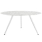 Modway Lippa 60" Round Artificial Marble Dining Table with Tripod Base in White | Dining Tables | Modishstore-4