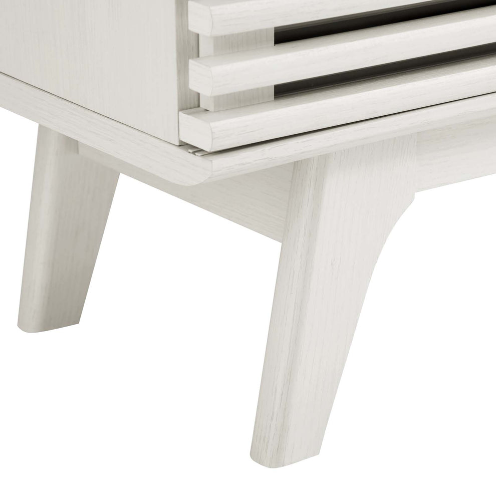 Modway Render 59 TV Stand - EEI-2541 Charcoal color with tempered clear glass  Two Adjustable Storage Shelves  Mid-Century Style 59” TV Stand | TV Stands | Modishstore - 26
