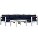 Modway EEI-2559 Shore 4 Piece Outdoor Patio Aluminum Sectional Sofa Set | Outdoor Sofas, Loveseats & Sectionals | Modishstore-30