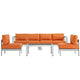 Modway EEI-2564 Shore 5 Piece Outdoor Patio Aluminum Sectional Sofa Set | Outdoor Sofas, Loveseats & Sectionals | Modishstore-24