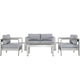 Modway EEI-2568 Shore 6 Piece Outdoor Patio Aluminum Sectional Sofa Set | Outdoor Sofas, Loveseats & Sectionals | Modishstore-27