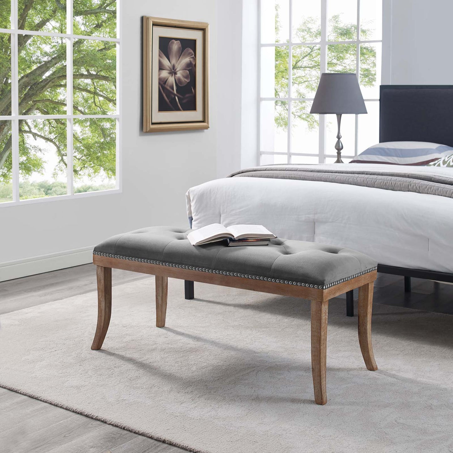 Expression Velvet Bench By Modway - EEI-2574 | Benches | Modishstore - 1