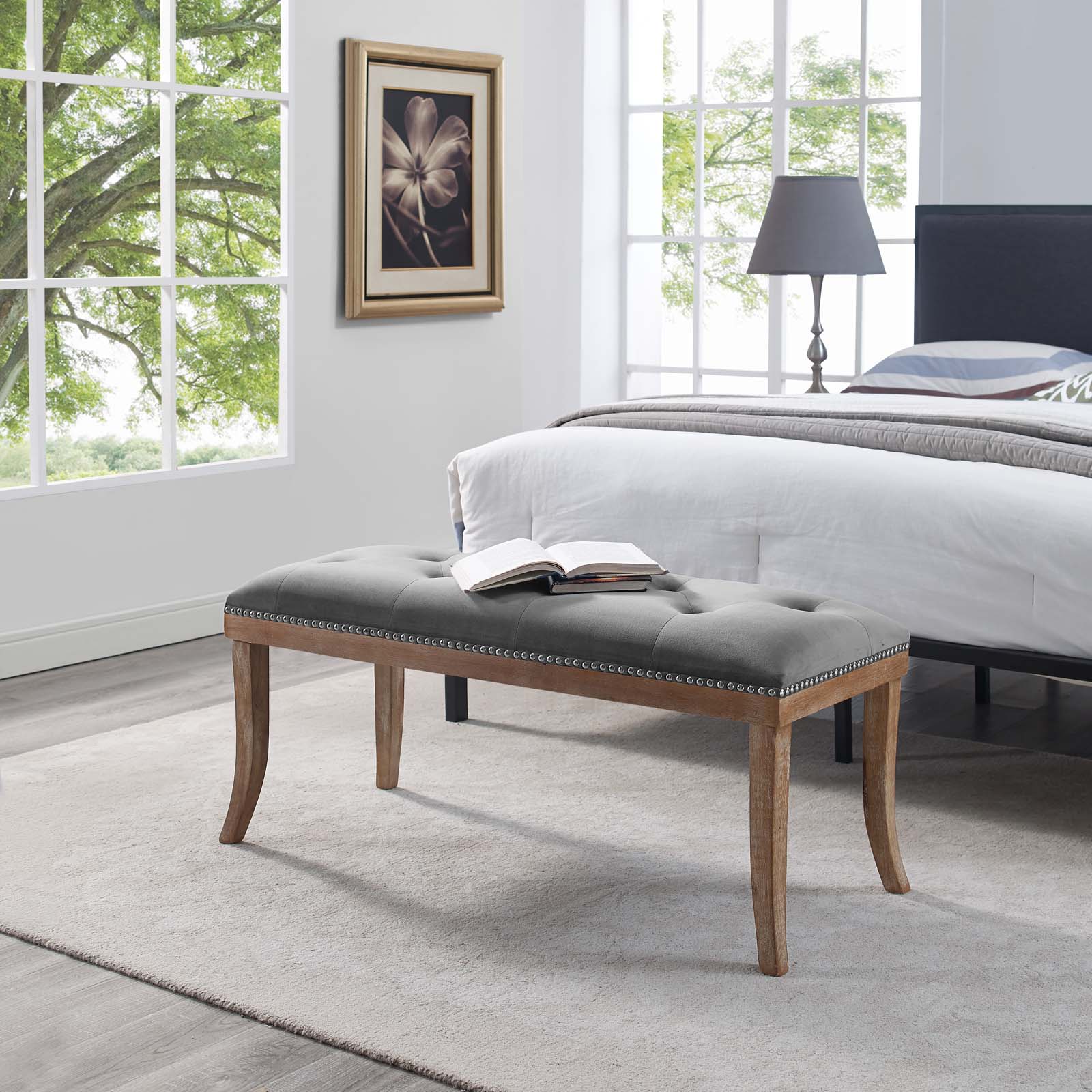 Expression Velvet Bench By Modway - EEI-2574 | Benches | Modishstore - 1