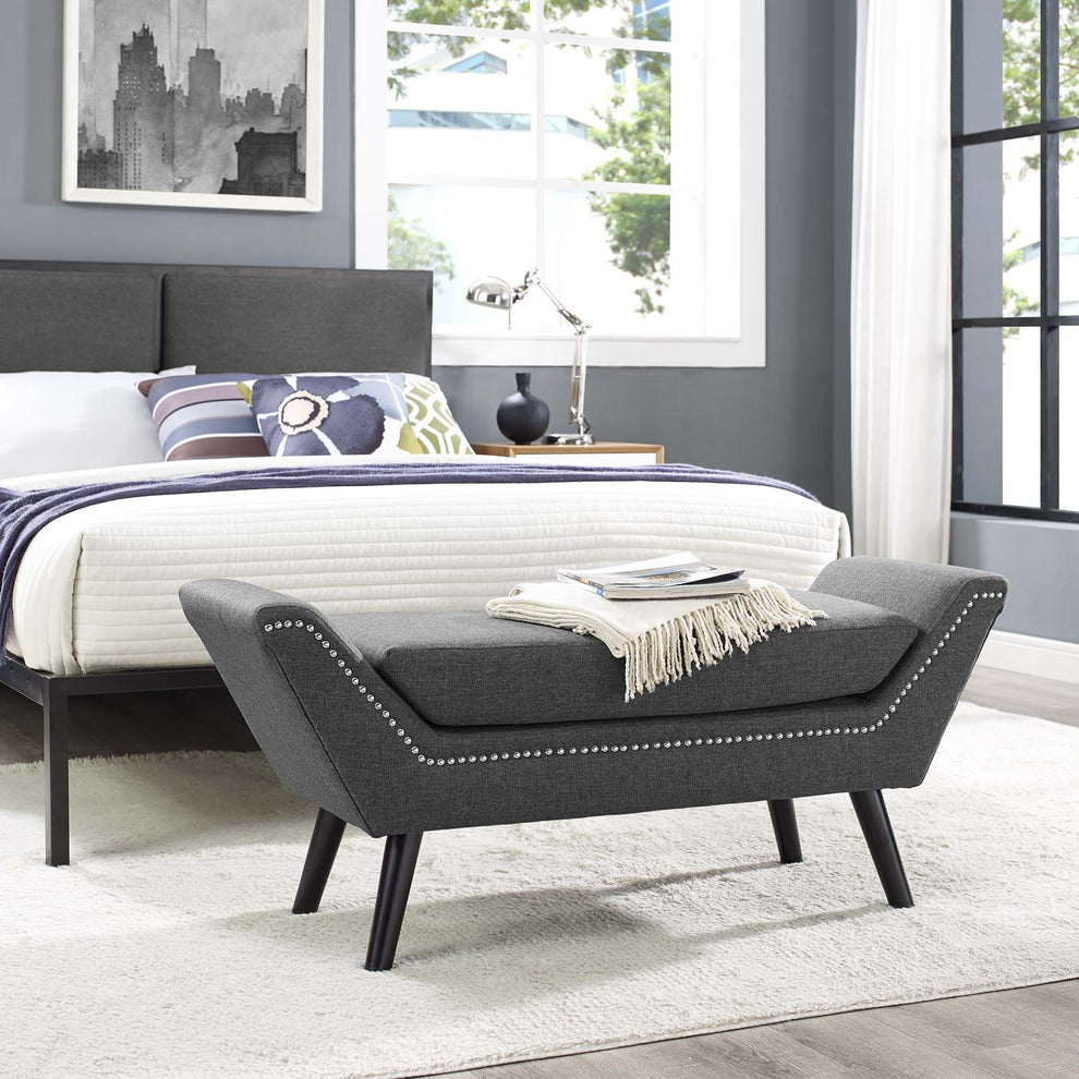 Gambol Upholstered Fabric Bench By Modway - EEI-2575 | Benches | Modishstore - 1