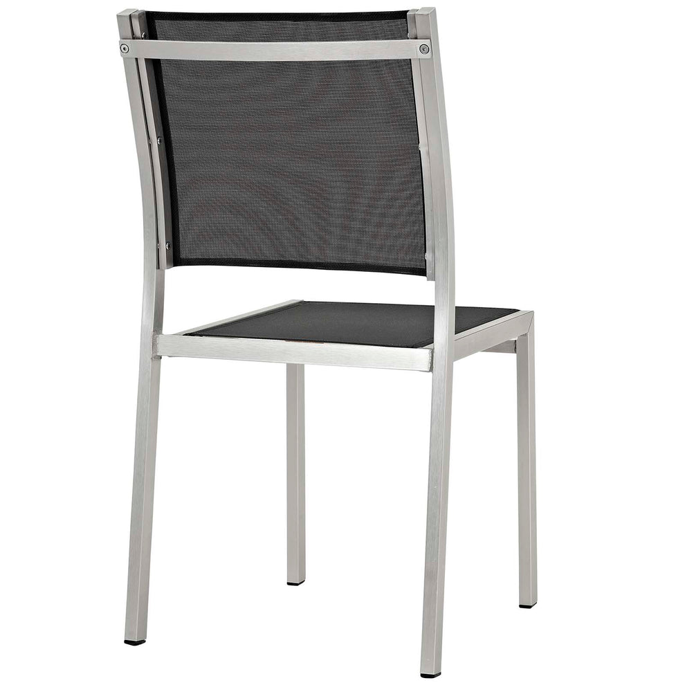 Modway Shore 9 Piece Outdoor Patio Aluminum Dining Set - Silver Black - EEI-2583 | Outdoor Dining Sets | Modishstore - 6