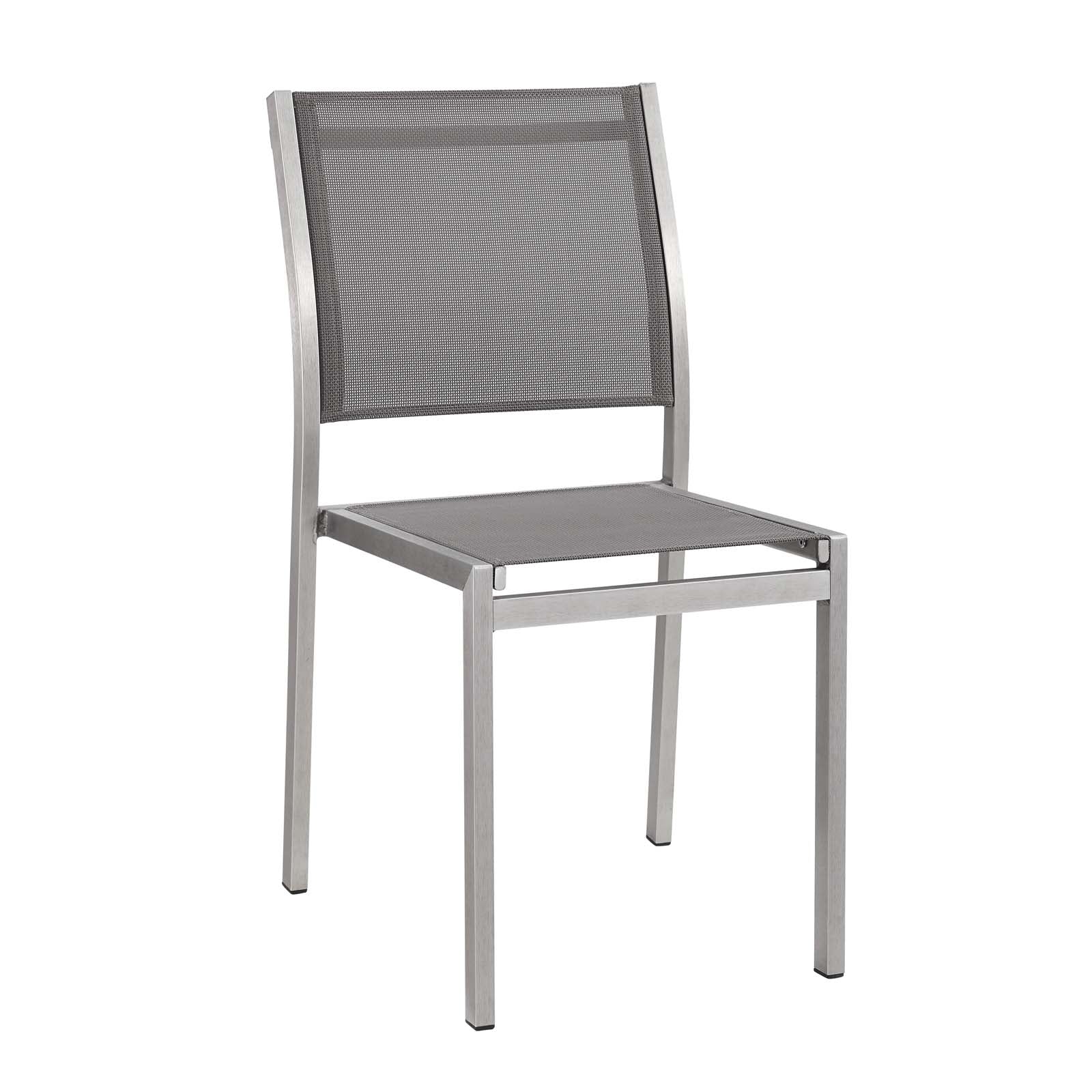 Modway Shore Side Chair Outdoor Patio Aluminum Set of Silver