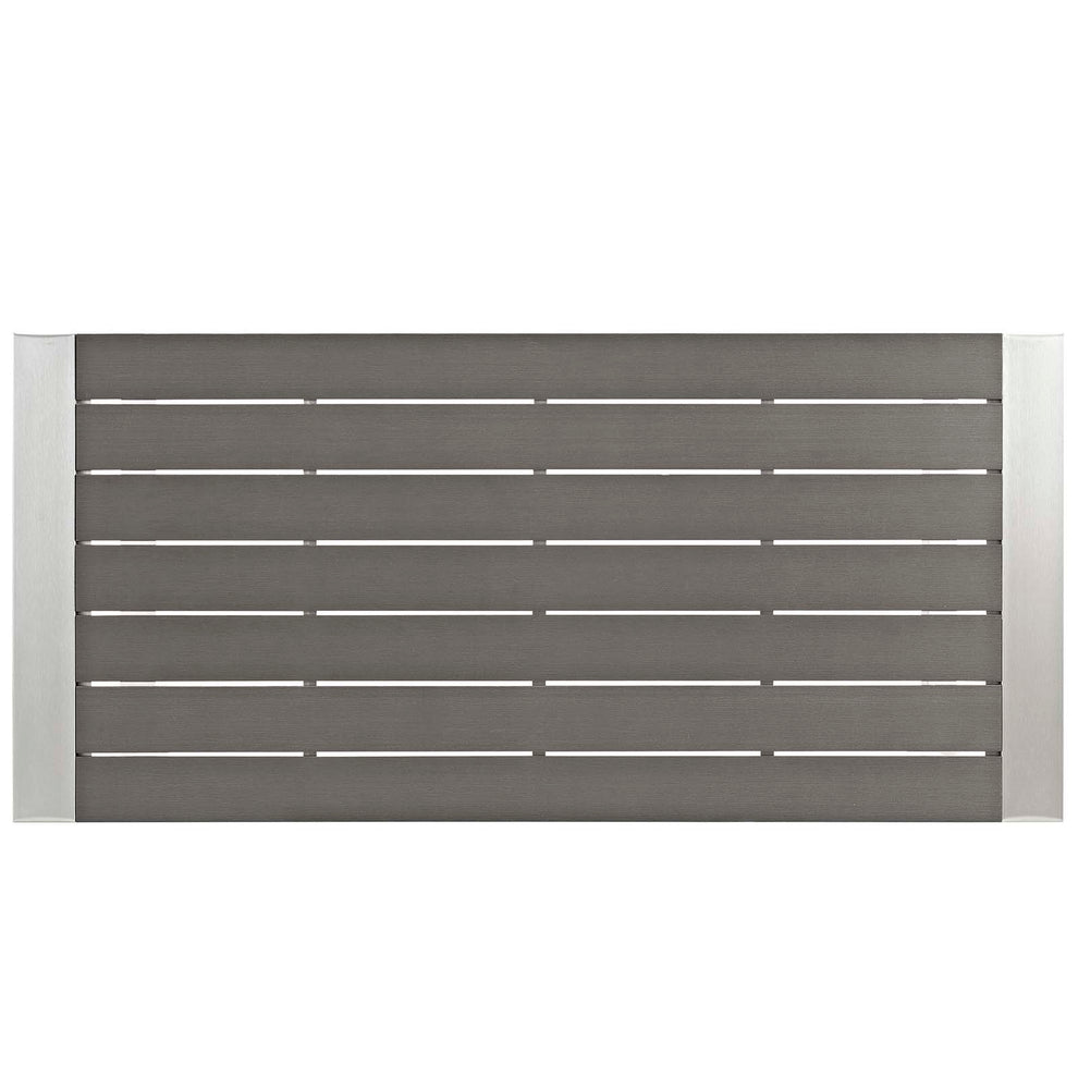 Modway EEI-2588 Shore 5 Piece Outdoor Patio Aluminum Dining Set - Silver Gray - EEI-2588 | Outdoor Dining Sets | Modishstore - 3