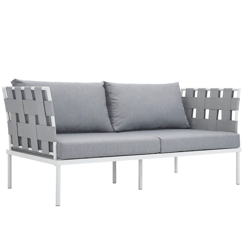 Modway Harmony Outdoor Patio Aluminum Loveseat - EEI-2603 | Outdoor Sofas, Loveseats & Sectionals | Modishstore - 3
