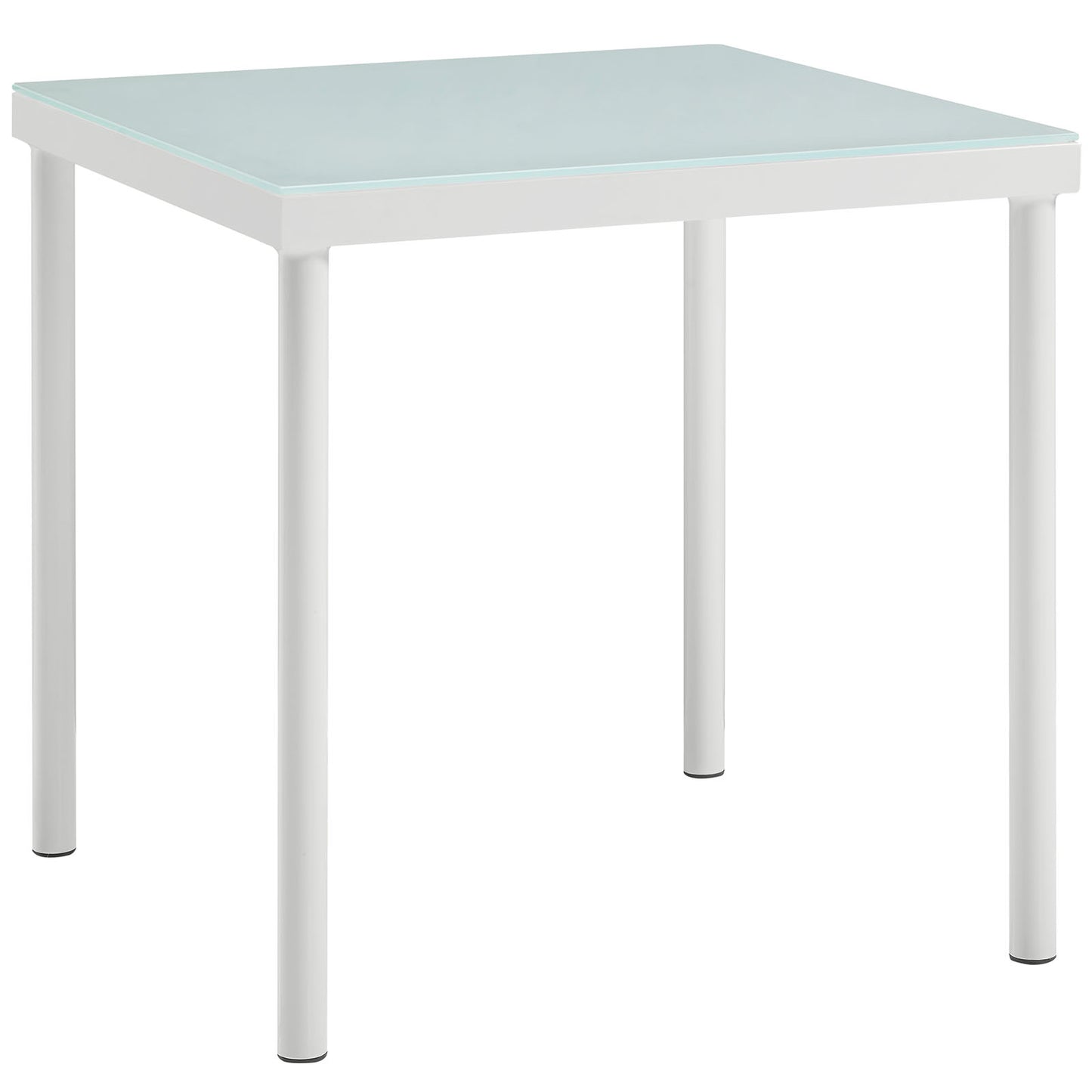 Modway Harmony Outdoor Patio Aluminum Side Table - White | Outdoor Tables | Modishstore-3