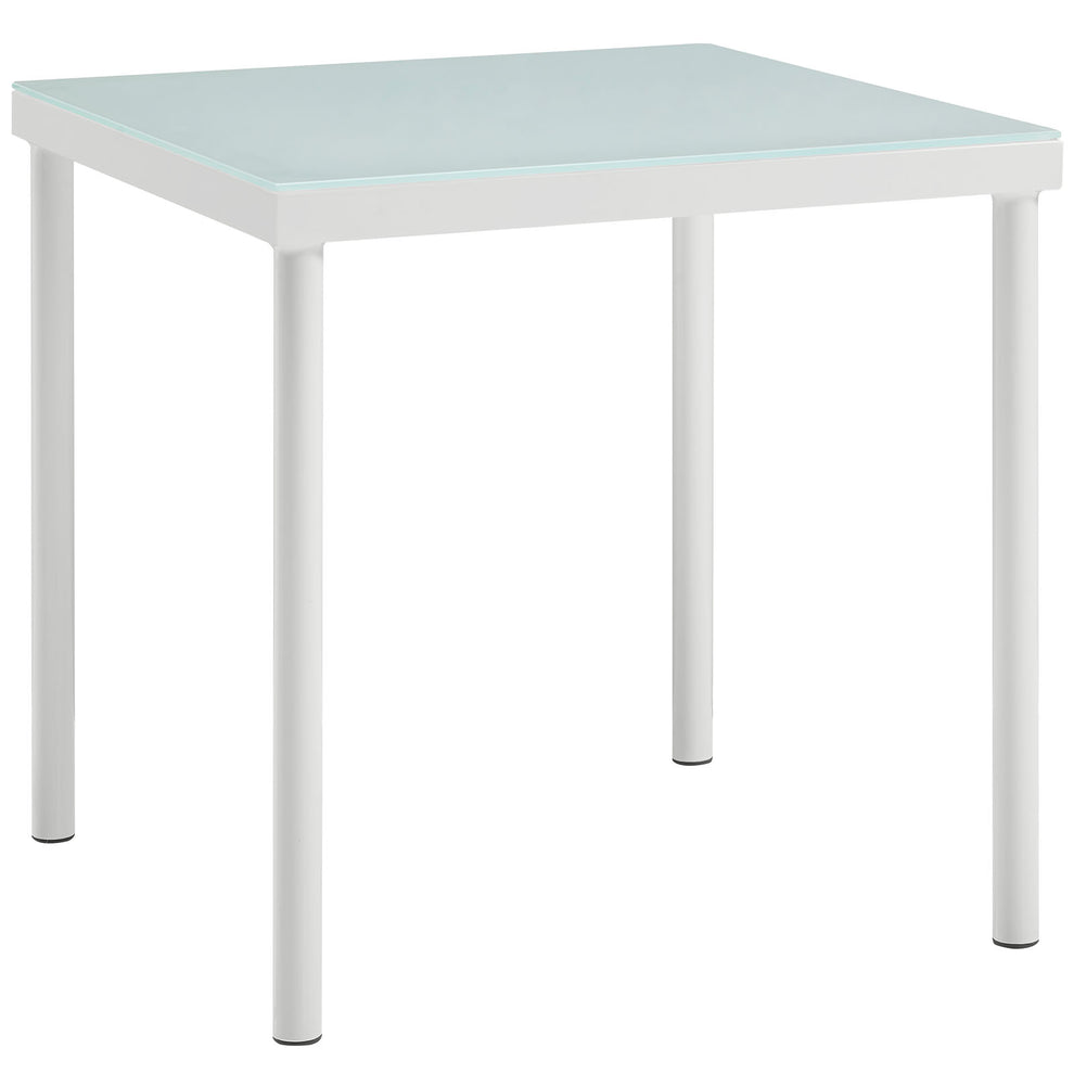 Modway Harmony Outdoor Patio Aluminum Side Table - White - EEI-2604 | Outdoor Tables | Modishstore - 2
