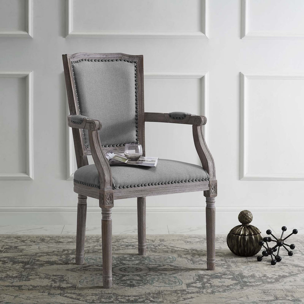 Modway Penchant Vintage French Fabric Dining Armchair - EEI-2606 | Dining Chairs | Modishstore - 1