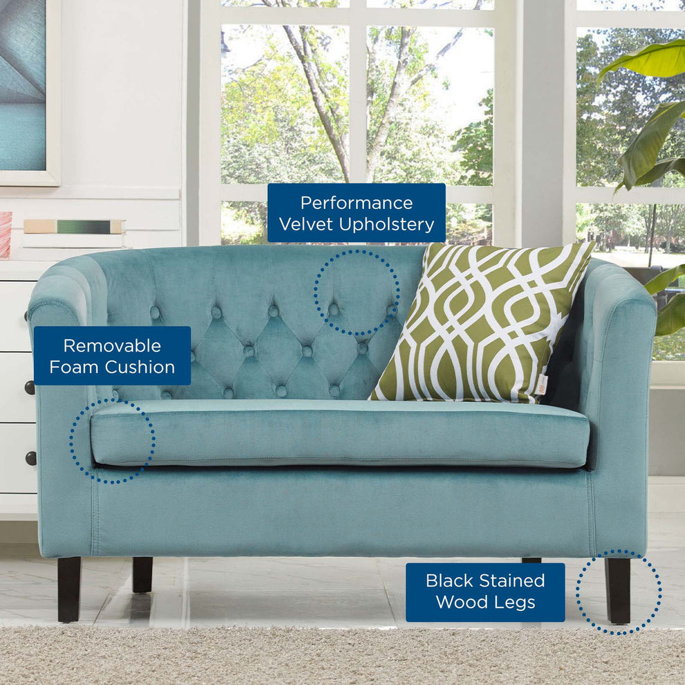 Modway Prospect Velvet Loveseat - EEI-2615 | Loveseats | Modishstore - 1