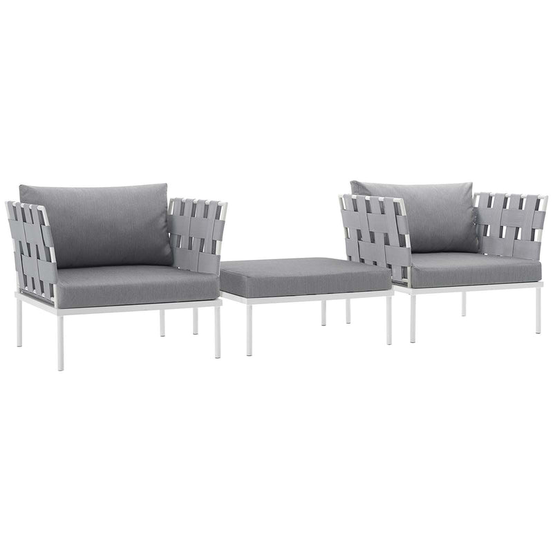 Modway Harmony 3 Piece Outdoor Patio Aluminum Set - EEI-2618 | Outdoor Chairs | Modishstore - 3