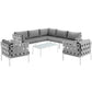 Modway Harmony 8 Piece Outdoor Patio Aluminum Sectional Sofa Set | Outdoor Sofas, Loveseats & Sectionals | Modishstore-10
