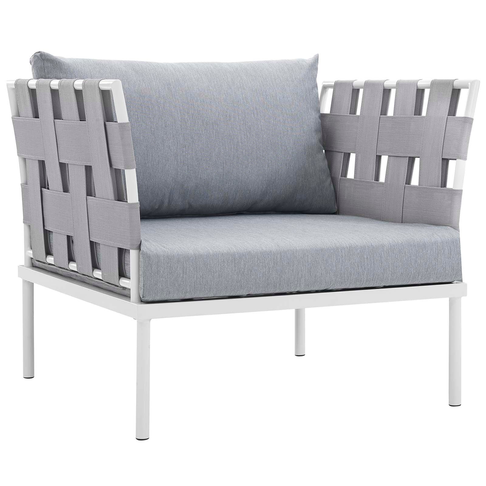 Modway Harmony 8 Piece Outdoor Patio Aluminum Sectional Sofa Set | Outdoor Sofas, Loveseats & Sectionals | Modishstore-15