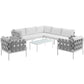 Modway Harmony 8 Piece Outdoor Patio Aluminum Sectional Sofa Set | Outdoor Sofas, Loveseats & Sectionals | Modishstore-26