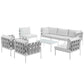 Modway Harmony 8 Piece Outdoor Patio Aluminum Sectional Sofa Set | Outdoor Sofas, Loveseats & Sectionals | Modishstore-27