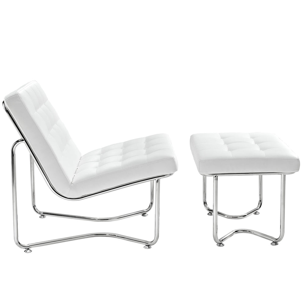 Gibraltar Upholstered Vinyl Lounge Chair By Modway - EEI-262 | Lounge Chairs | Modishstore - 3