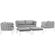 Modway Harmony 5 Piece Outdoor Patio Aluminum Sectional Sofa Set - EEI-2621 | Outdoor Sofas, Loveseats & Sectionals | Modishstore-17
