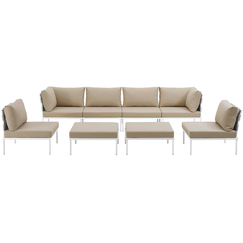 Modway Harmony 8 Piece Outdoor Patio Aluminum Sectional Sofa Set-EEI-2624 - EEI-2624 | Outdoor Sofas, Loveseats & Sectionals | Modishstore - 4