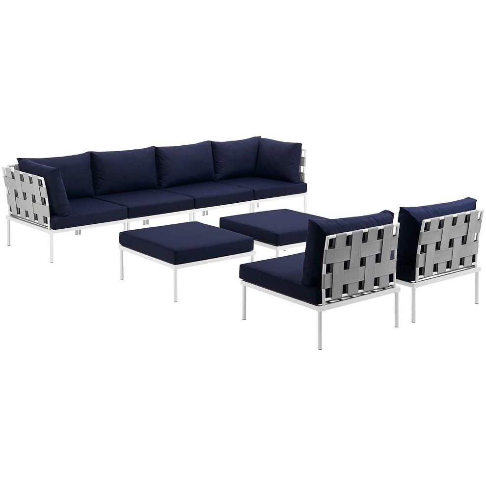 Modway Harmony 8 Piece Outdoor Patio Aluminum Sectional Sofa Set-EEI-2624 - EEI-2624 | Outdoor Sofas, Loveseats & Sectionals | Modishstore - 9