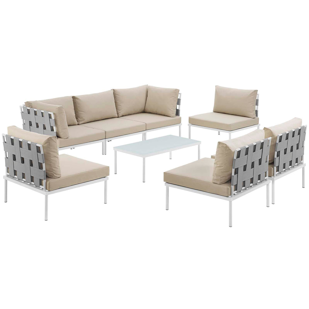 Modway Harmony 8 Piece Outdoor Patio Sectional Sofa Set - EEI-2625 - EEI-2625 | Outdoor Sofas, Loveseats & Sectionals | Modishstore - 4