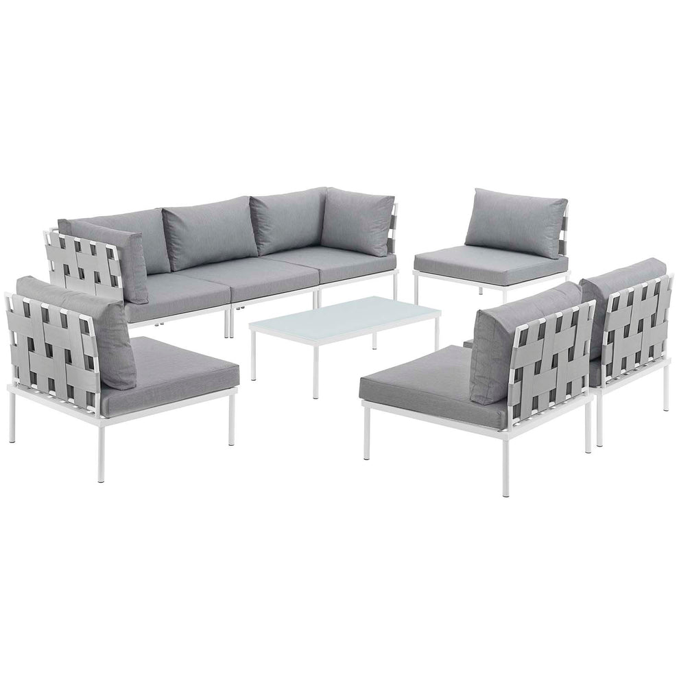 Modway Harmony 8 Piece Outdoor Patio Sectional Sofa Set - EEI-2625 - EEI-2625 | Outdoor Sofas, Loveseats & Sectionals | Modishstore - 3