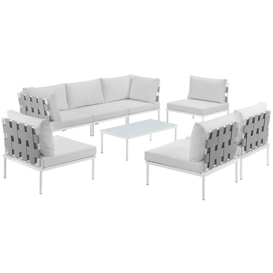 Modway Harmony 8 Piece Outdoor Patio Sectional Sofa Set - EEI-2625 | Outdoor Sofas, Loveseats & Sectionals | Modishstore-18