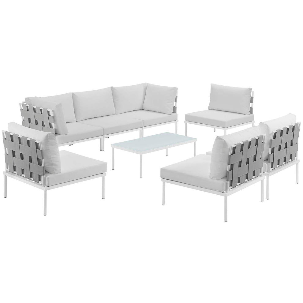 Modway Harmony 8 Piece Outdoor Patio Sectional Sofa Set - EEI-2625 - EEI-2625 | Outdoor Sofas, Loveseats & Sectionals | Modishstore - 1