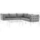 Modway Harmony 6 Piece Outdoor Patio Aluminum Sectional Sofa Set - EEI-2627 | Outdoor Sofas, Loveseats & Sectionals | Modishstore-14
