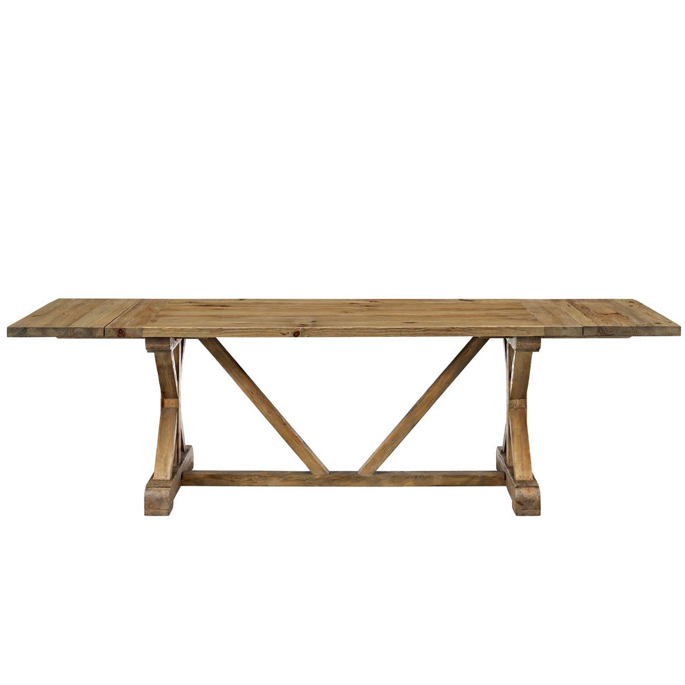 Modway Den Extendable Wood Dining Table - Brown - EEI-2651 | Dining Tables | Modishstore - 4