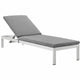 Modway Shore Outdoor Patio Aluminum Chaise with Cushions | Outdoor Patio Daybed | Modishstore-5