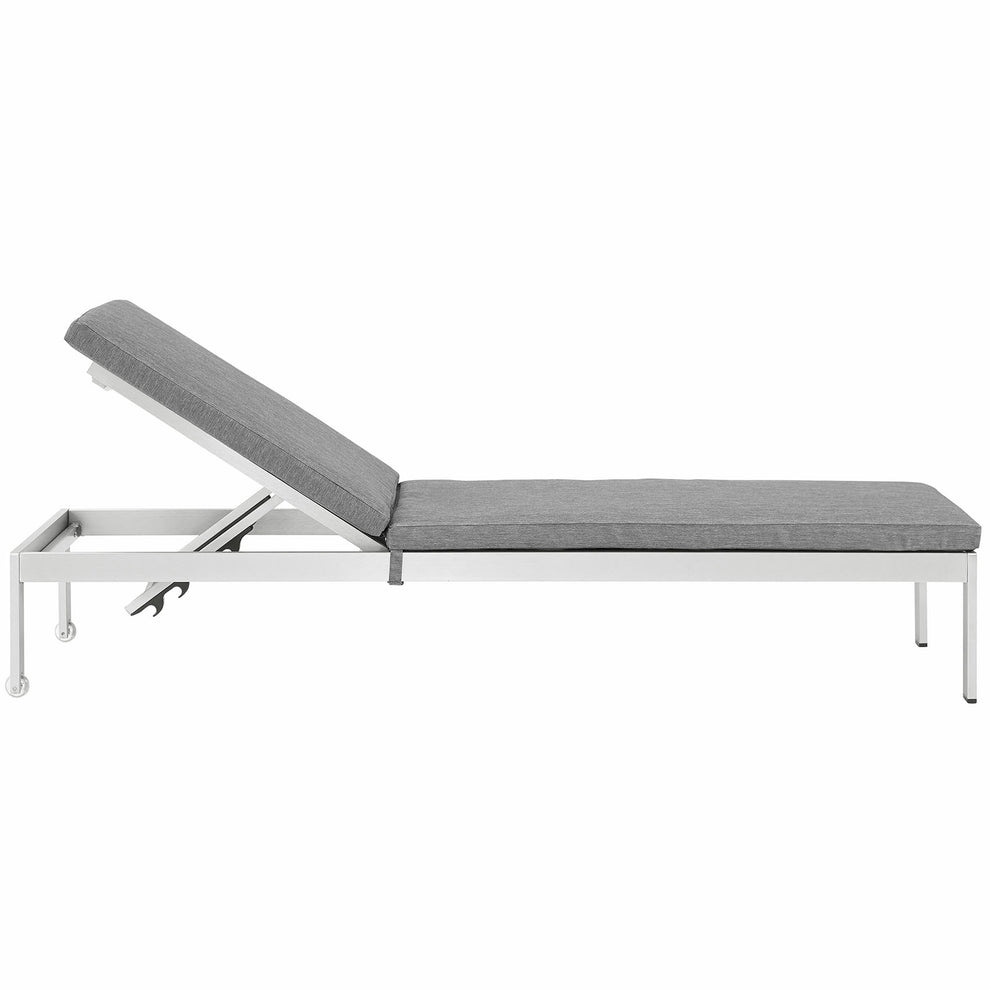 Modway Shore Outdoor Patio Aluminum Chaise with Cushions - EEI-2660 | Outdoor Chaise Lounges | Modishstore - 7