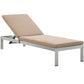 Modway Shore Outdoor Patio Aluminum Chaise with Cushions - EEI-2660 | Outdoor Chaise Lounges | Modishstore - 8