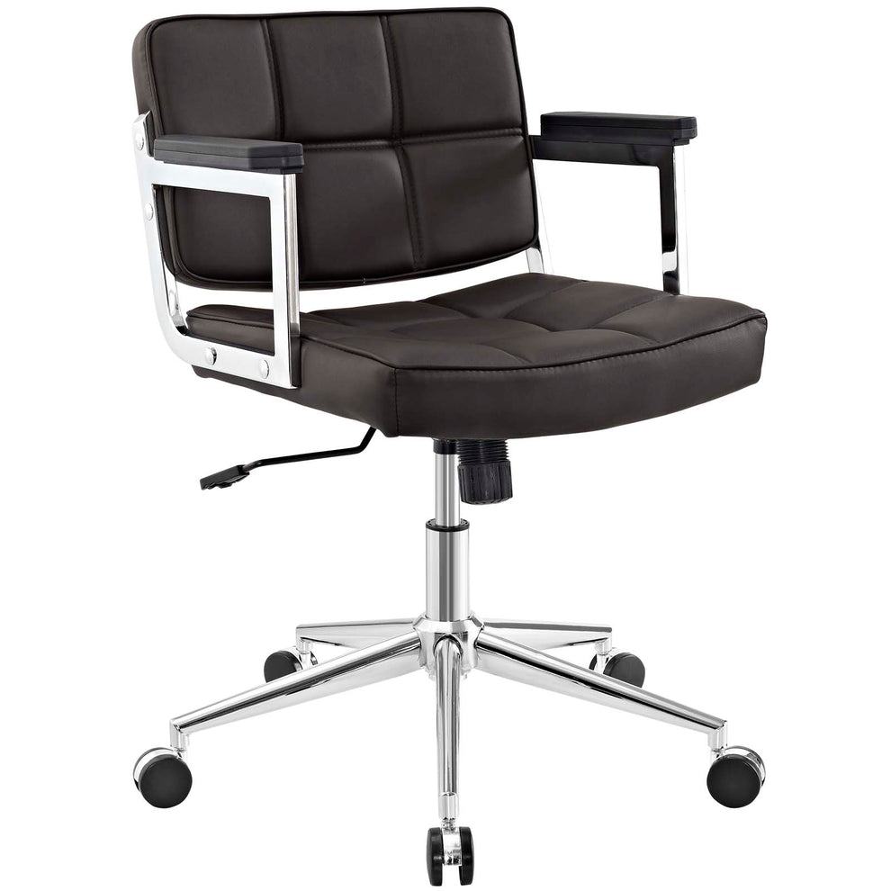 Modway Portray Mid Back Upholstered Vinyl Office Chair - EEI-2686 | Office Chairs | Modishstore - 3
