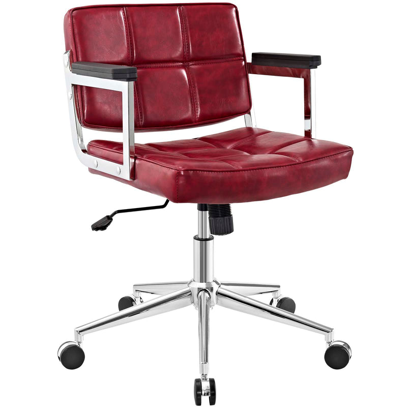 Modway Portray Mid Back Upholstered Vinyl Office Chair - EEI-2686 | Office Chairs | Modishstore - 2