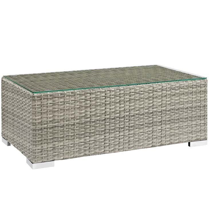 Modway Repose Outdoor Patio Coffee Table In Light Gray | Coffee Tables | Modishstore-2