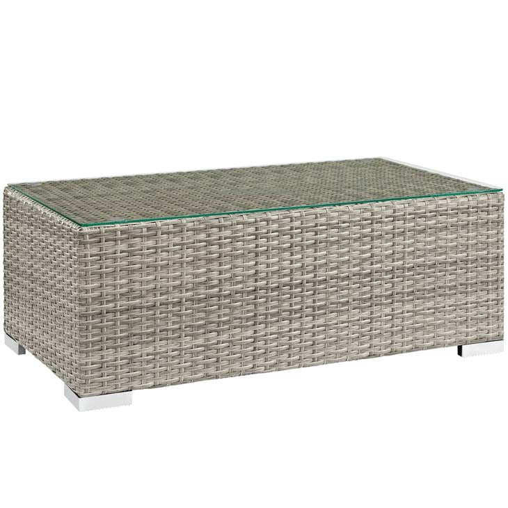 Modway Repose Outdoor Patio Coffee Table In Light Gray - EEI-2691 | Outdoor Tables | Modishstore - 2