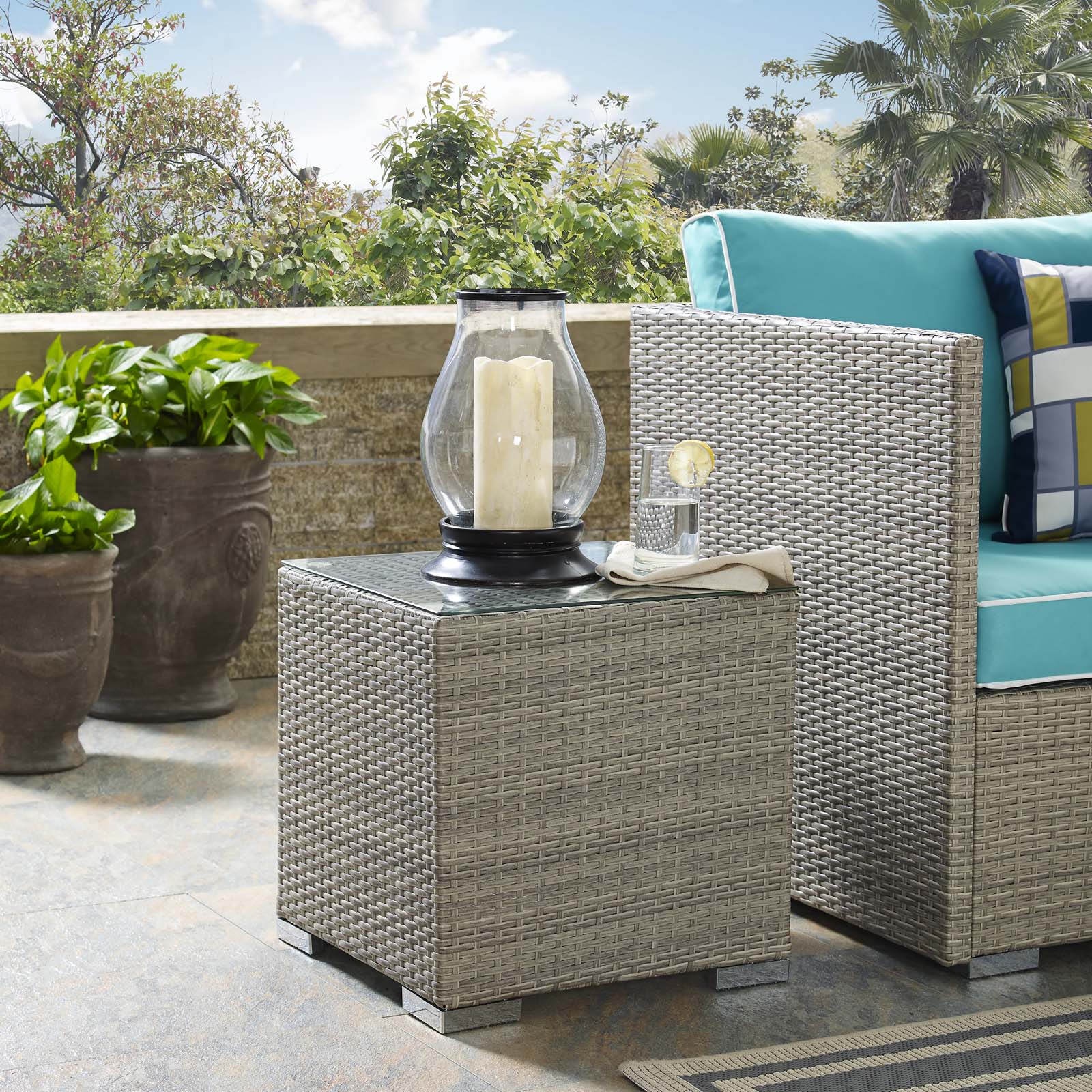 Repose Outdoor Patio Side Table By Modway - EEI-2692 | Outdoor Tables | Modishstore