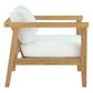 Modway Bayport Outdoor Patio Teak Armchair - Natural White | Outdoor Chairs | Modishstore-3