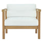 Modway Bayport Outdoor Patio Teak Armchair - Natural White - EEI-2695 | Outdoor Chairs | Modishstore - 5