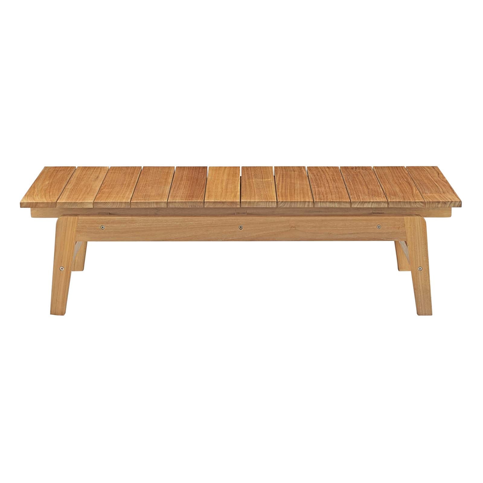 Modway Bayport Outdoor Patio Teak Coffee Table - Natural | Coffee Tables | Modishstore-3