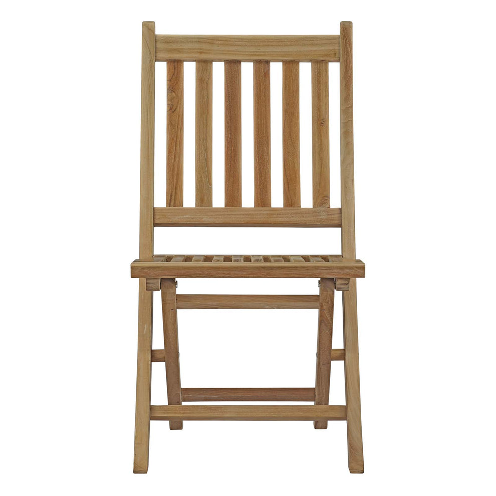 Modway EEI-2702 Marina Outdoor Patio Teak Folding Chair - Natural - EEI-2702 | Outdoor Chairs | Modishstore - 5