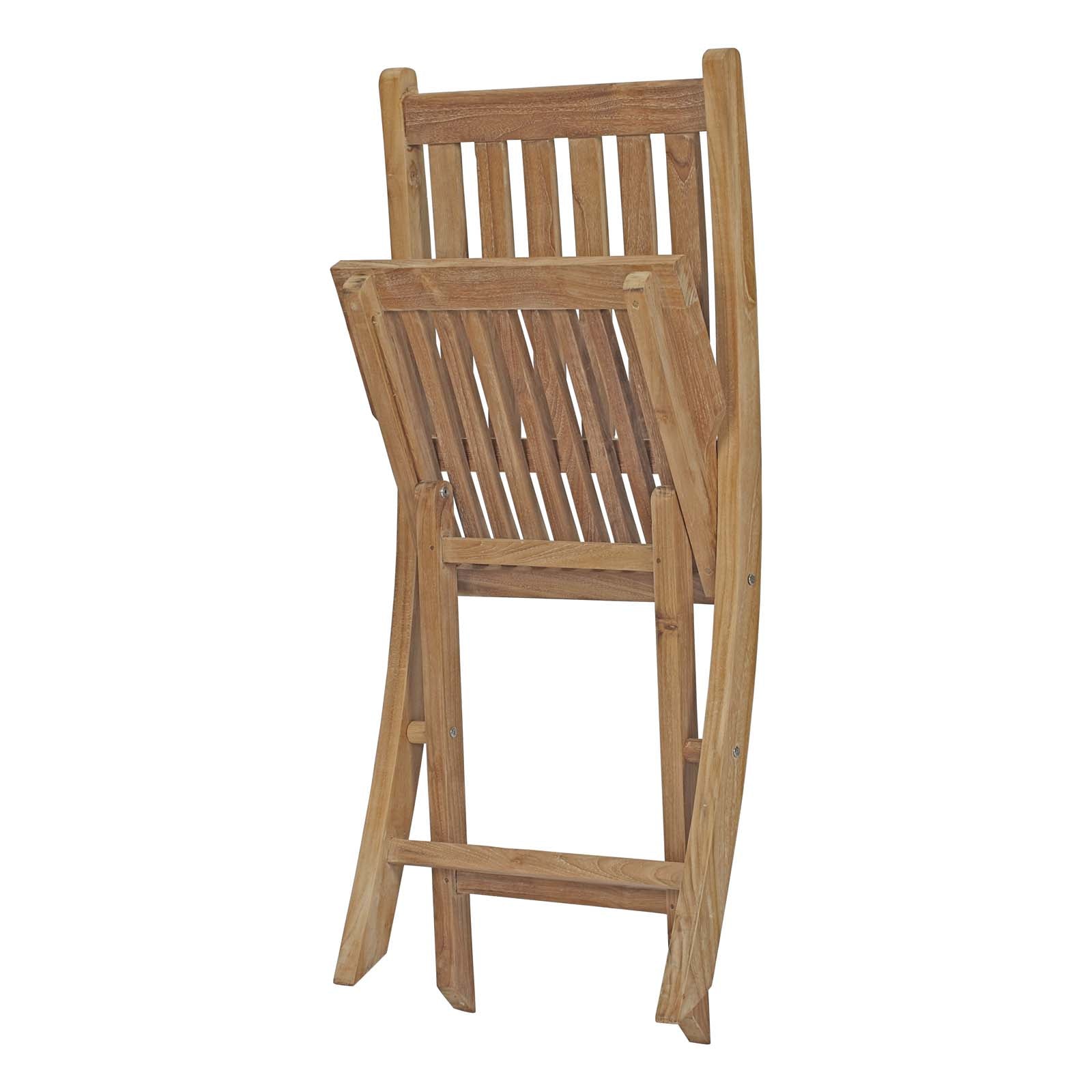 Modway EEI-2702 Marina Outdoor Patio Teak Folding Chair - Natural | Outdoor Chairs | Modishstore-6