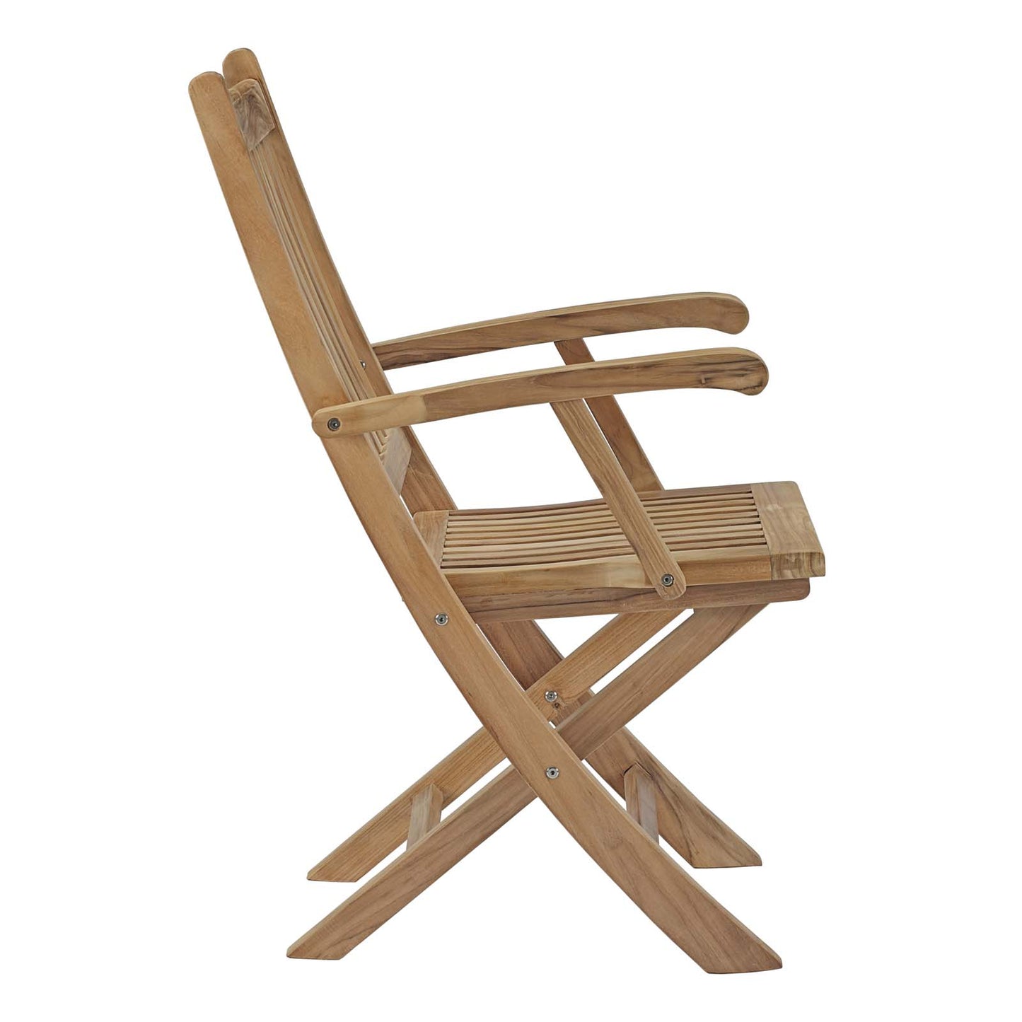 Modway EEI-2703 Marina Outdoor Patio Teak Folding Chair - Natural | Outdoor Chairs | Modishstore-3