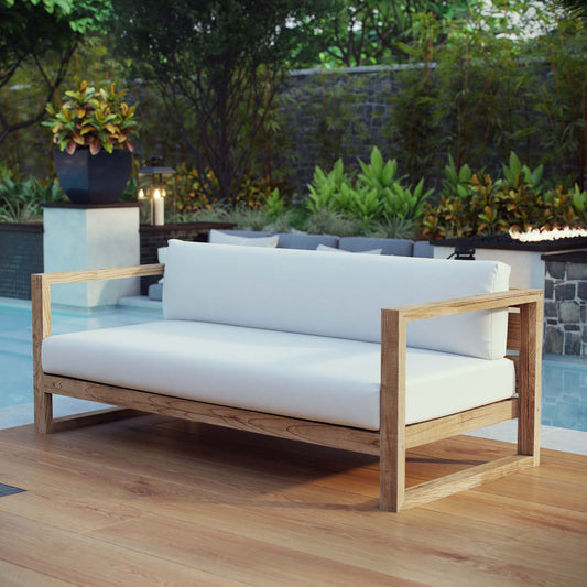 Modway Upland Outdoor Patio Teak Sofa | Outdoor Sofas, Loveseats & Sectionals | Modishstore